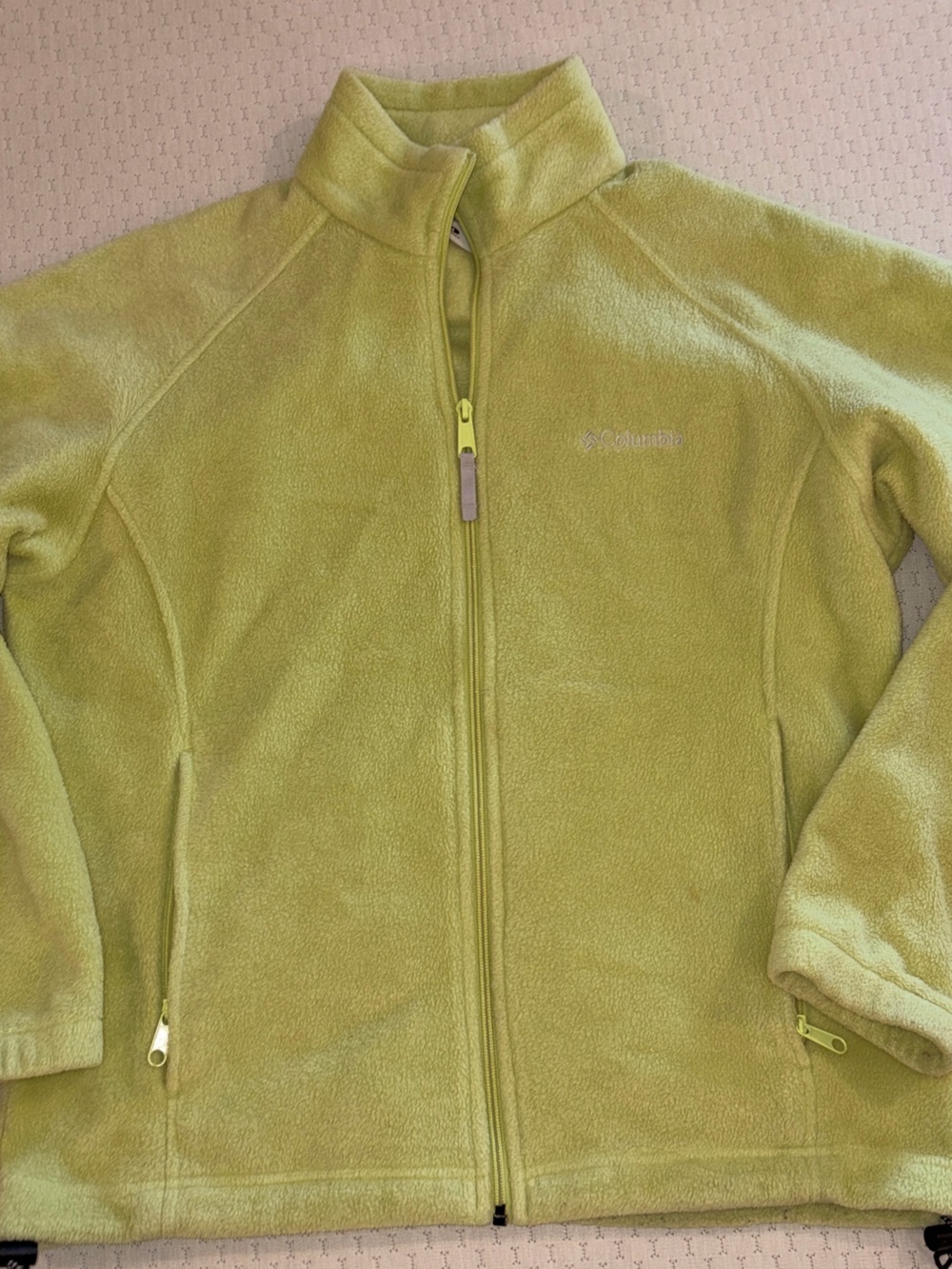 Columbia Women's Size Medium Lime Green Fleece Jacket